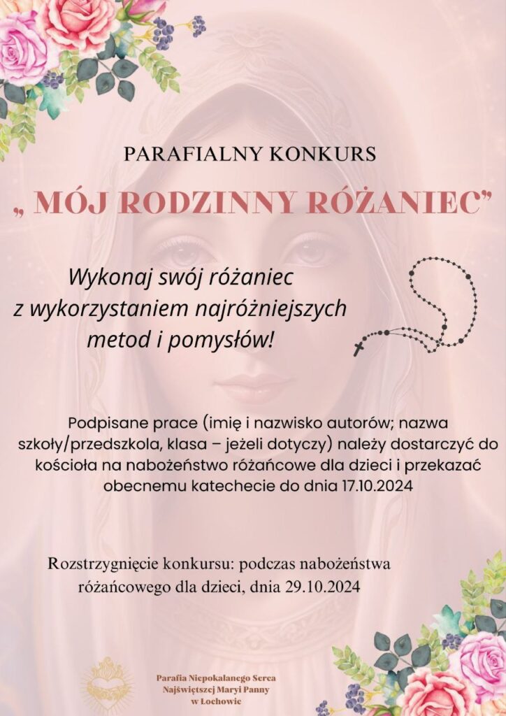 Konkurs MÓJ RODZINNY RÓŻANIEC