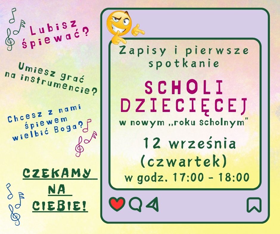 Schola dziecięca zaprasza nowych członków